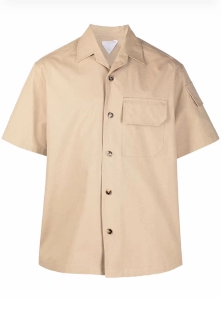 A.P.C. Workwear style light color short-sleeved shirt