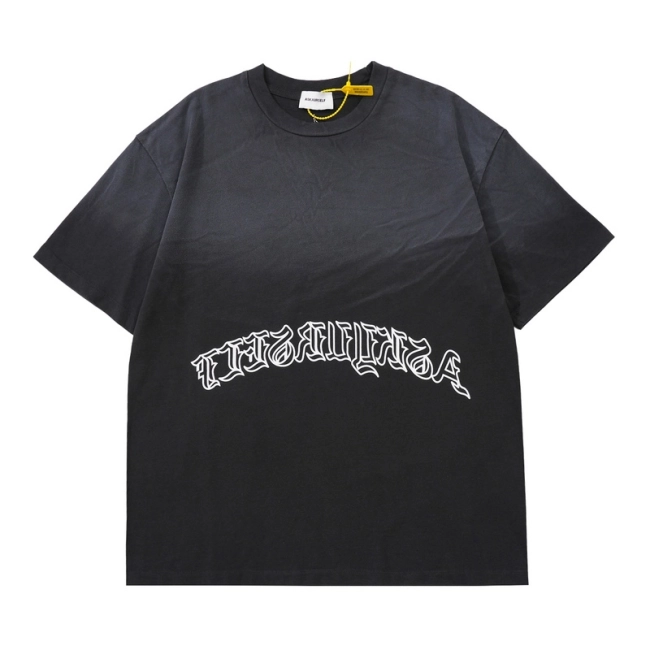 ASKYURSELF Tattoo Letter Print Short Sleeve T-shirt