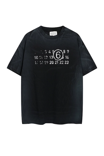 Maison Margiela Distressed Logo Print T-shirt