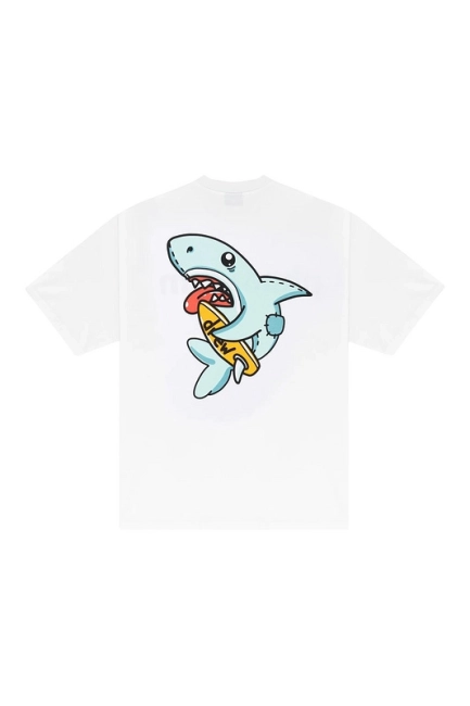 DREW HOUSE I AM PHANTASM SS Tee Cartoon Surfing Shark Print Short Sleeve T-shirt