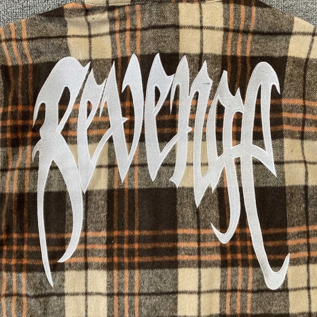 Revenge Embroidered Flannel Jacket