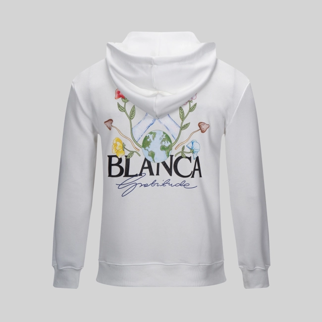 Casablanca Hoodie Flower Pattern Text Digital Printed