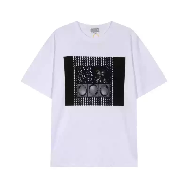 CAVEMPT  psychedelic abstract print loose casual versatile T-shirt