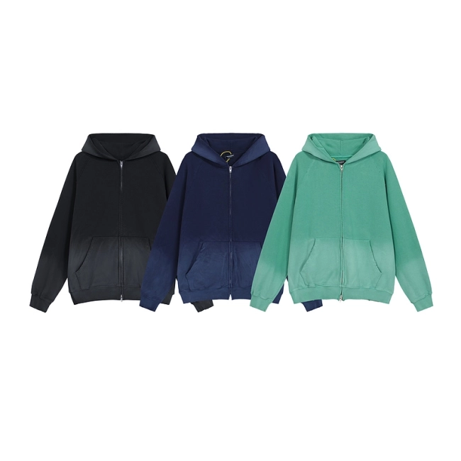 Far archive Washed Zipper Hooded Sweatshirt