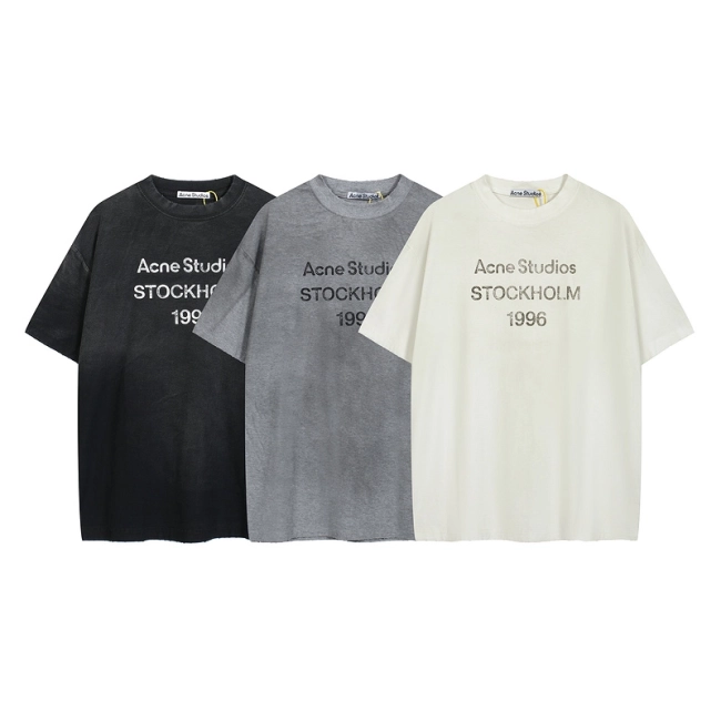 Acne Studios Faded Logo Short Sleeve T-shirt