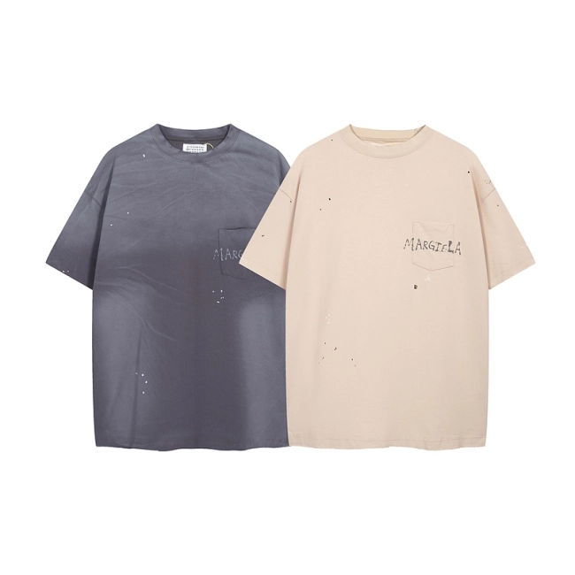 MM6 Maison Margiela Distressed Hole Letter Pocket T-shirt