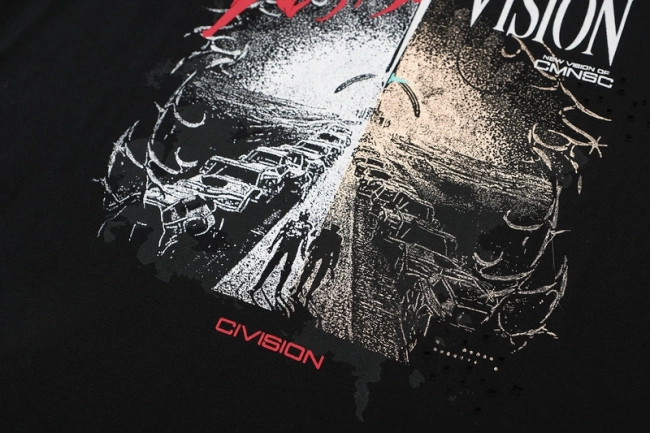 Civision by CSC Dark Vision Distressed Print Short Sleeve T-shirt