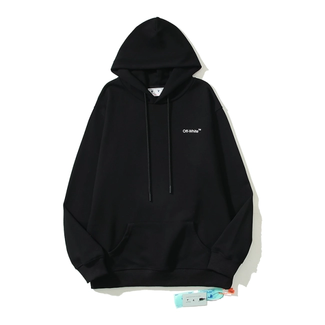 Outline Wave Diag Slim Hoodie