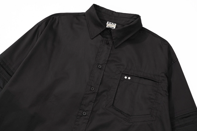 Far archive Washed Detachable Shirt Jacket