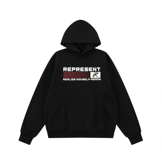 REPRESENT Foam Letter Print Hoodie