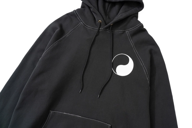 OUR LEGACY Yin Yang Work Shop Letter Fleece Hoodie