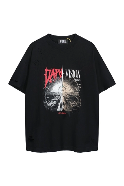 Civision by CSC Dark Vision Distressed Print Short Sleeve T-shirt