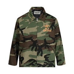 Gallery Dept Alphabet Logo Print Camo Zip Jacket