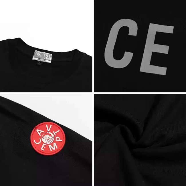 LIFE CAVEMPT simple letter CE printed short-sleeved shirt