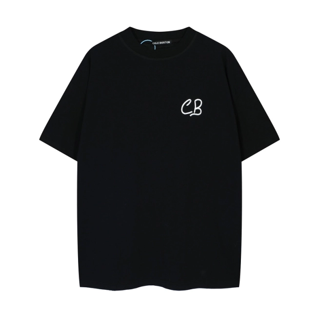 Cole Buxton Minimalist Logo Slogan Appliqué Embroidered Short Sleeve T-shirt