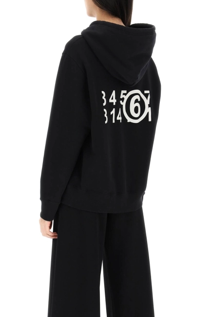 Mm6 Maison Margiela Women&#039;s Black Numeric Logo Hoodie