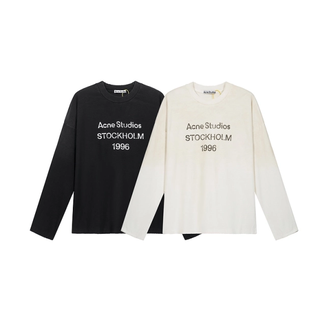 Acne Studios Faded Logo Long Sleeve T-shirt