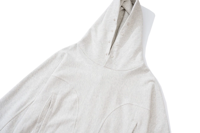 Grailz Buttoned Spliced Solid Color Vibe Hoodie