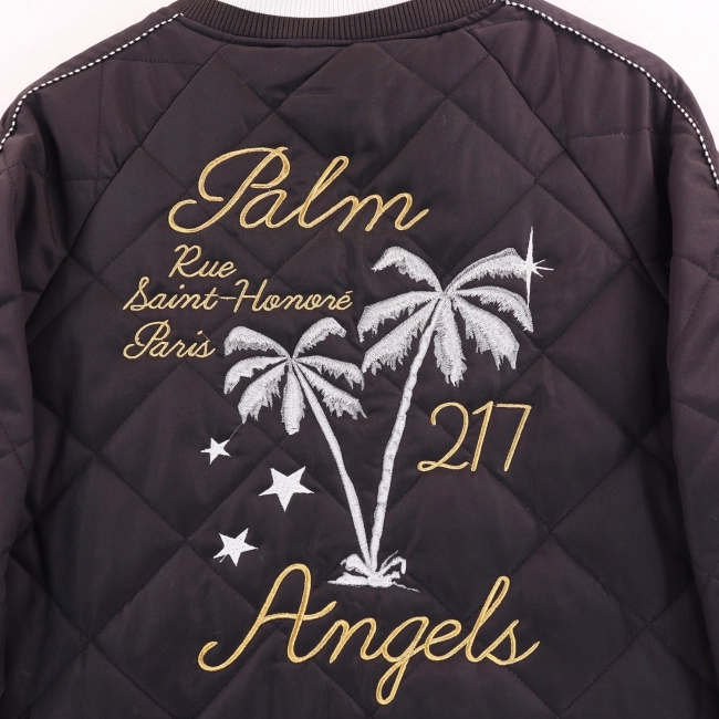 Palm Angels Embroidered Coconut Tree Long Sleeve Jacket