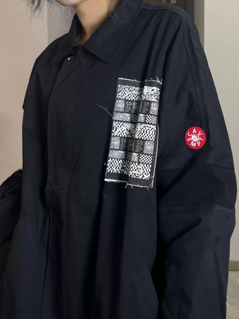 CAV EMPT retro patch fringe jacket