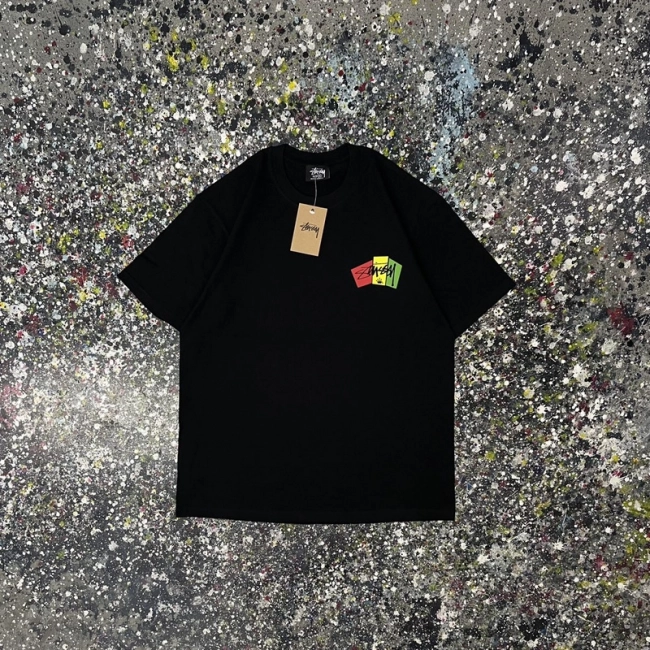 Stüssy Crown Three-color Print Round Neck T-shirt