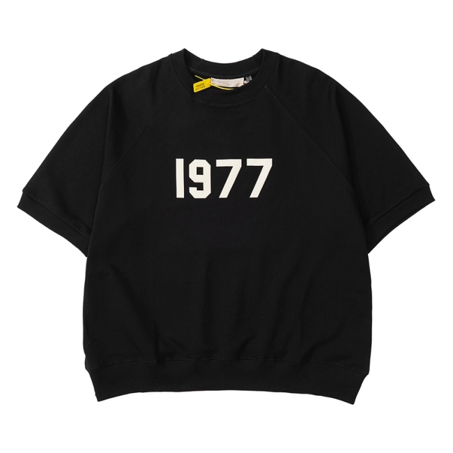 Fear of God 1977 Numeric Print Half Sleeve Terry Sweatshirt