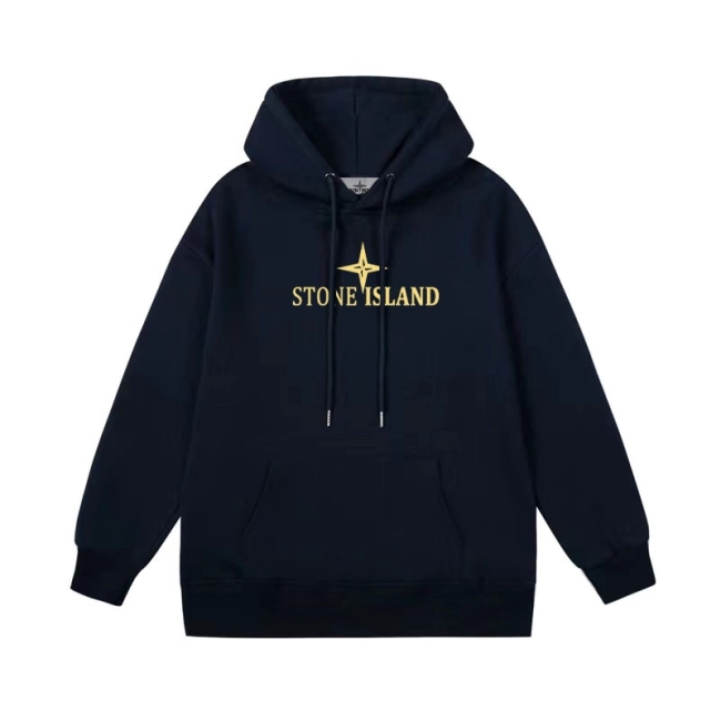 Stone Island logo hoodie