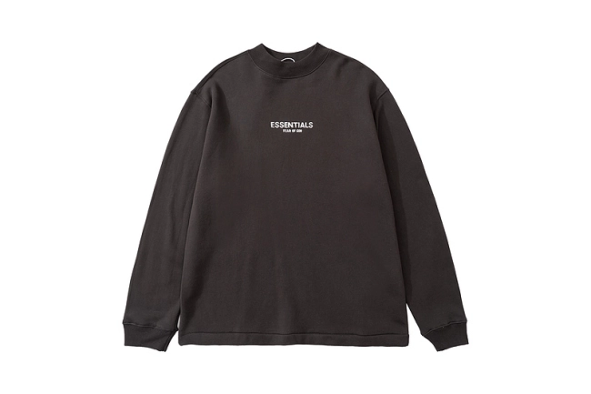 Fear of God Logo Flocking Crewneck Sweatshirt