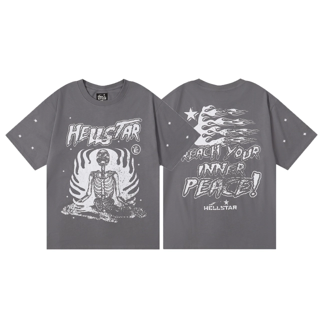 Hellstar Flaming Skeleton T-Shirt