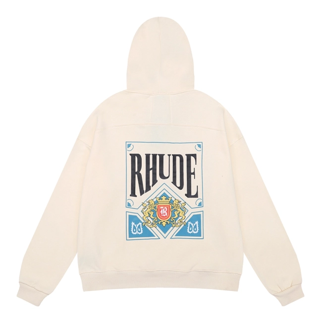 RHUDE Crown Print wool circle hoodie