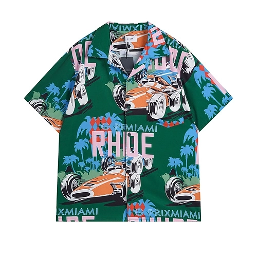 RHUDE X WEBSTER MIAMI RACING LINEN GRAND PRIX BUTTON UP