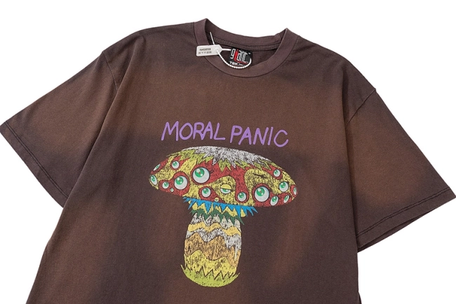 Saint Michael Takashi Murakami Collaboration Mushroom Eye Print Short Sleeve T-Shirt