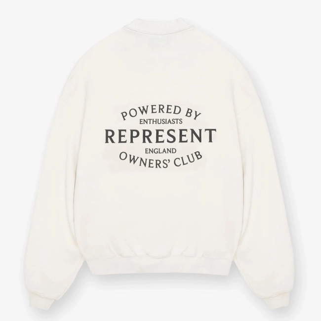 REPRESENT Letter Slogan Logo Print Crewneck Sweatshirt