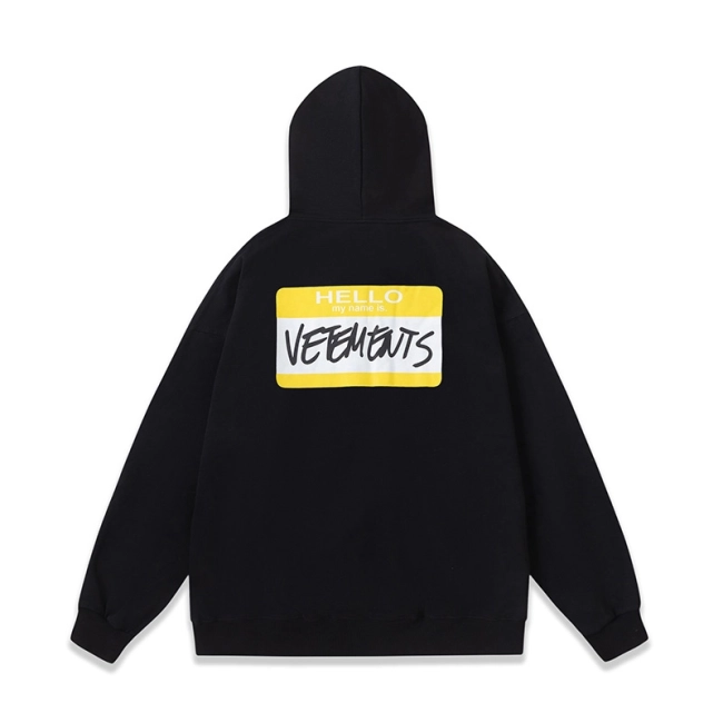 Vetements 23SS Yellow Note Signature Zipper Hoodie Jacket