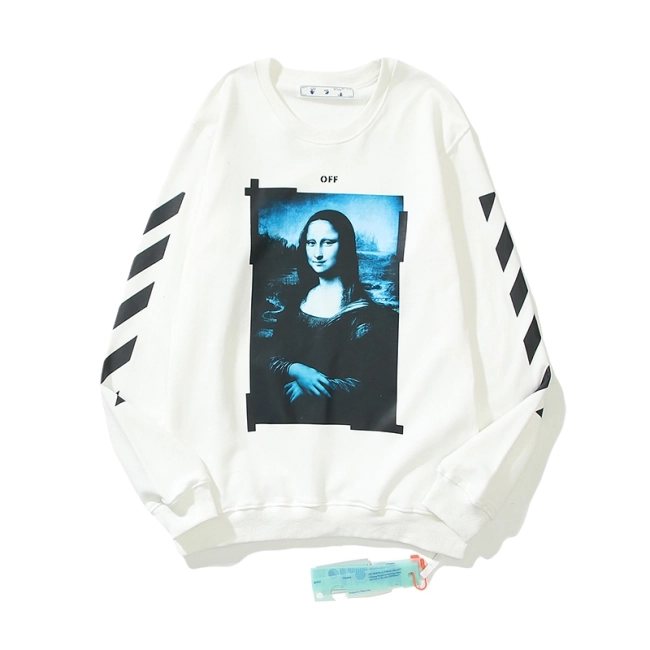 OFF-WHITE Blue Monalisa Slim Crewneck