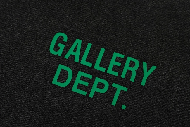 GALLERY DEPT. Letter Logo Green Maple Print T-shirt