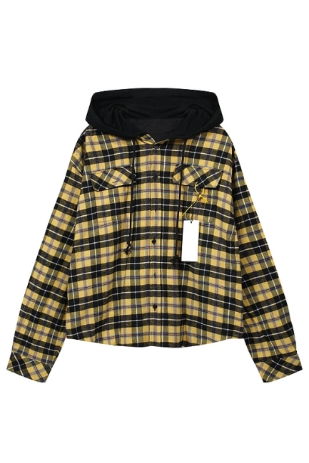 Grailz /PROJECT Plaid Patchwork Reversible Oversized Hooded Shirt Jacket