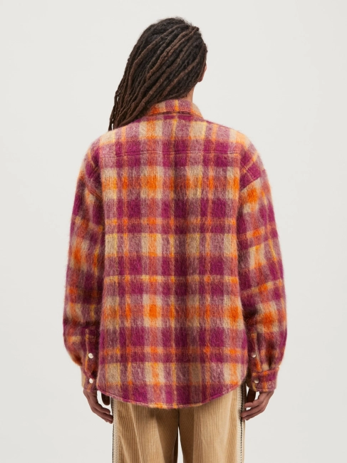 Brushed Wool Check Oveshirt