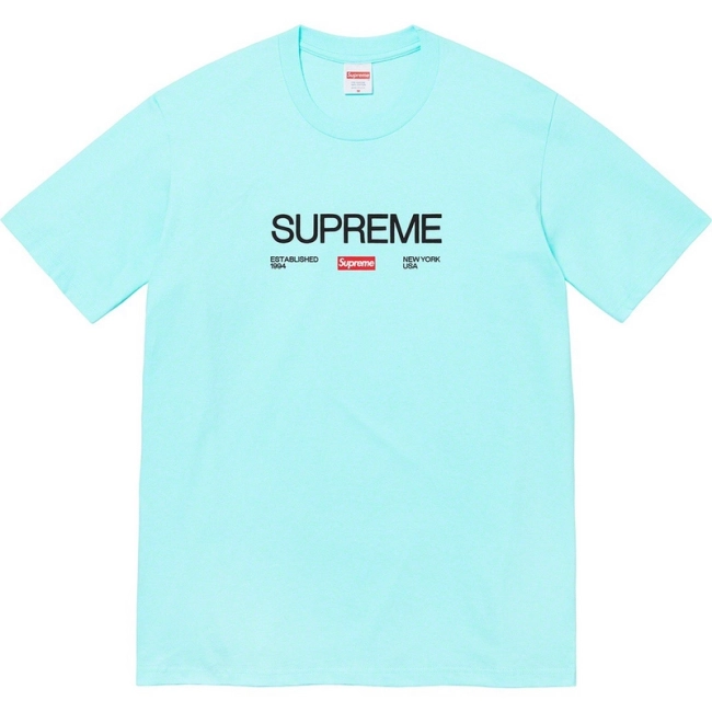 Supreme 21FW Est. 1994 Tee Letter Small Logo Short Sleeve T-Shirt