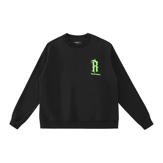 REPRESENT Brahmi Letter R Crewneck Sweatshirt