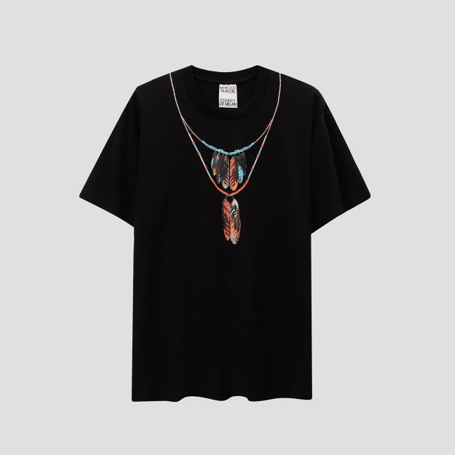 Marcelo Burlon FEATHERS NECKLACE OVER TEE