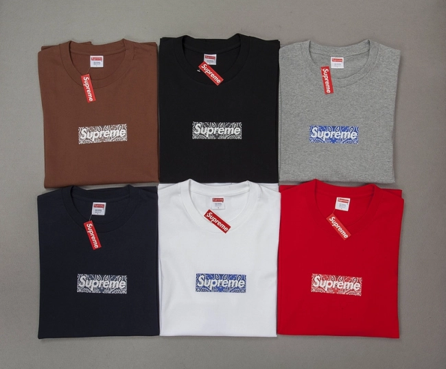 Supreme 19FW Bandana Box Logo Tee