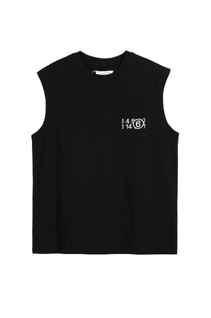 MM6 Maison Margiela LOGO Pocket Print Vest T-shirt