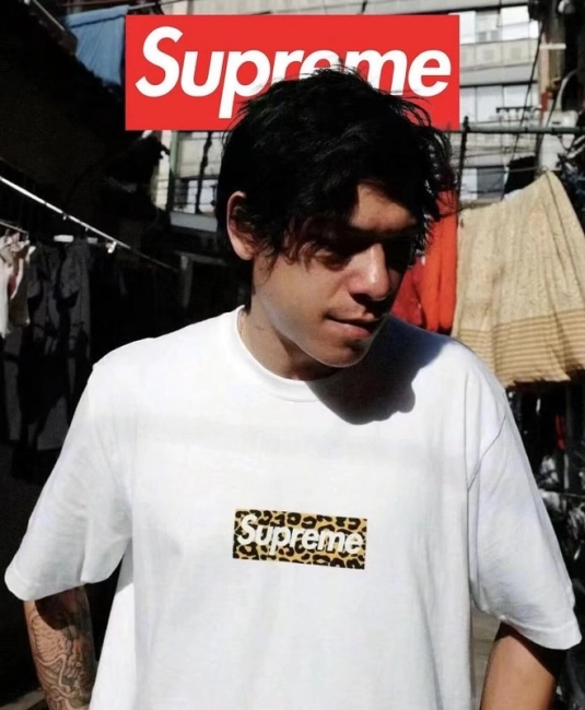 Supreme Shanghai Opening Limited Baowen Leopard Logo T-shirt