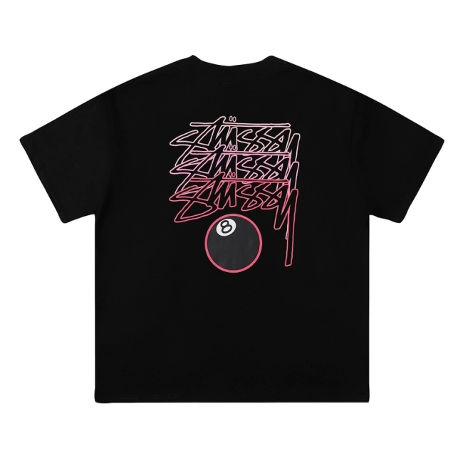 Stüssy Classic Black 8 Print Tee