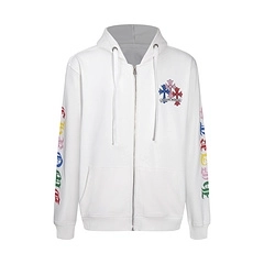 Chrome Hearts Multi Color Cross Cemetery Zip Up Hoodie