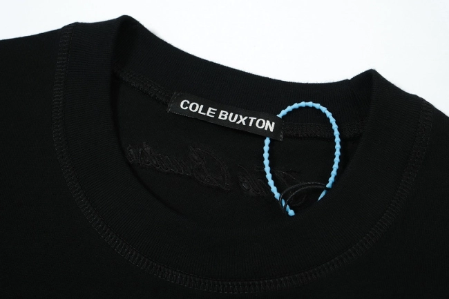 Cole Buxton Minimalist Embroidered Logo Long Sleeve T-shirt