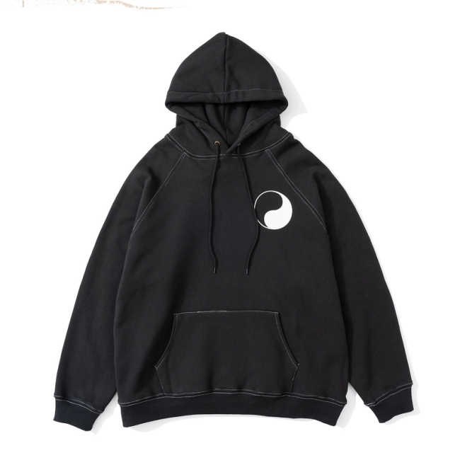 OUR LEGACY Yin Yang Work Shop Letter Fleece Hoodie