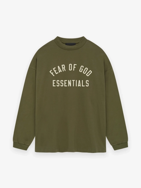 Fear of God Essentials Letter Print Long Sleeve T-shirt