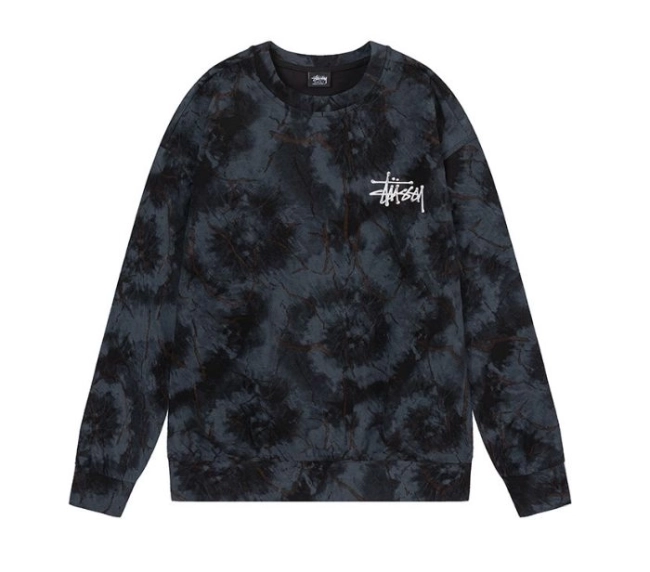 STUSSY crew neck hoodie skull alphabet pattern